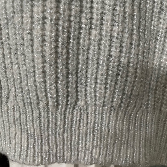 Lane Bryant women’s size 18-20 Matalic Embellished gray/ silver dressy sweater. - Picture 3 of 5